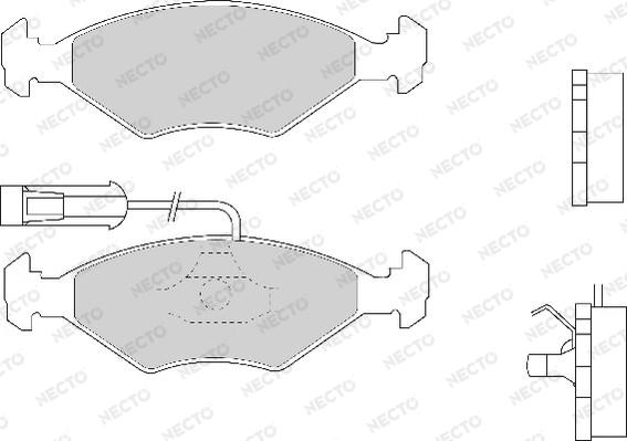 Necto FD6761A - Тормозные колодки, дисковые, комплект autospares.lv
