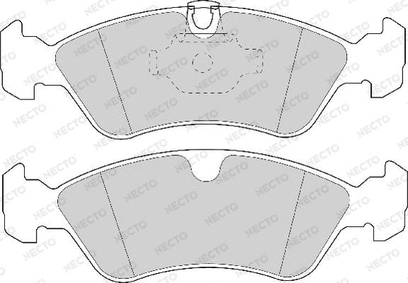 Necto FD6709A - Тормозные колодки, дисковые, комплект autospares.lv