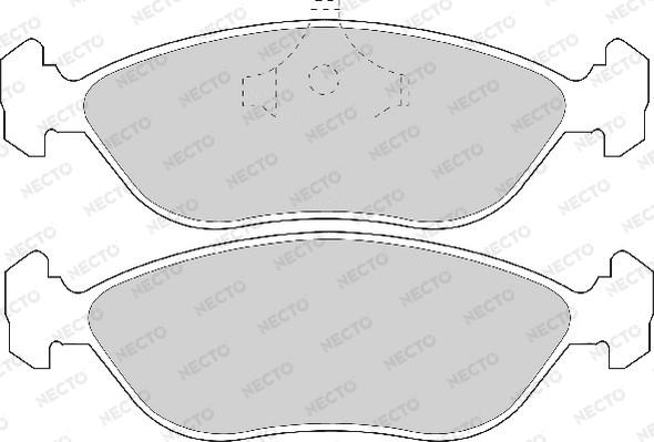 Necto FD6705A - Тормозные колодки, дисковые, комплект autospares.lv