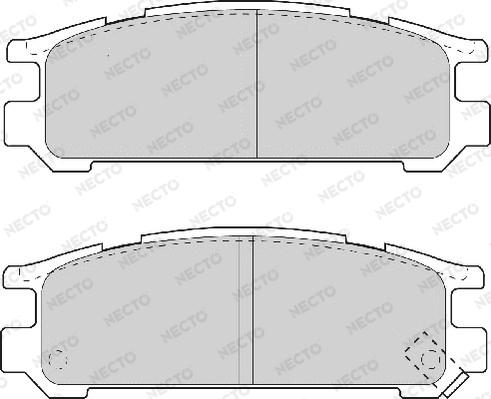 Necto FD6708A - Тормозные колодки, дисковые, комплект autospares.lv