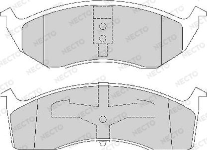 Necto FD6713A - Тормозные колодки, дисковые, комплект autospares.lv