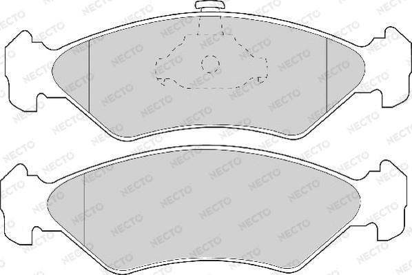 Necto FD6712A - Тормозные колодки, дисковые, комплект autospares.lv