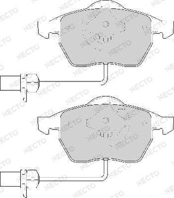 Necto FD6786A - Тормозные колодки, дисковые, комплект autospares.lv