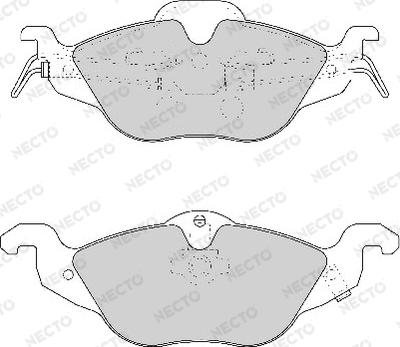 Necto FD6788A - Тормозные колодки, дисковые, комплект autospares.lv