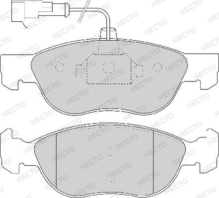 Necto FD6734A - Тормозные колодки, дисковые, комплект autospares.lv