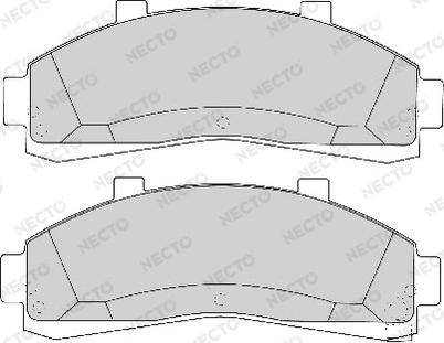 Necto FD6724A - Тормозные колодки, дисковые, комплект autospares.lv