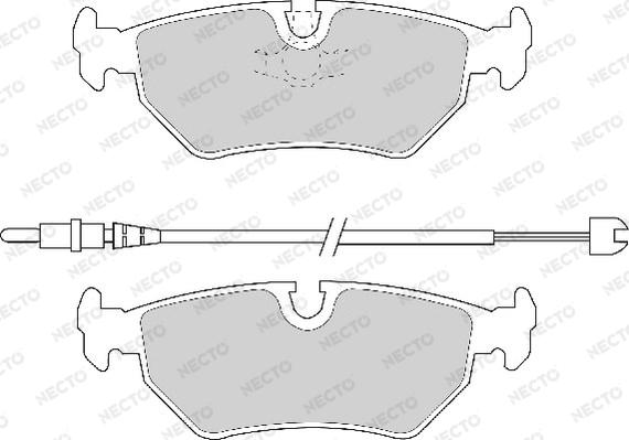 Necto FD6726A - Тормозные колодки, дисковые, комплект autospares.lv