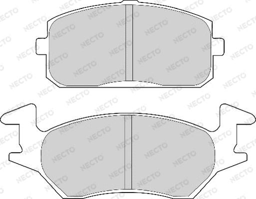 Necto FD6721A - Тормозные колодки, дисковые, комплект autospares.lv