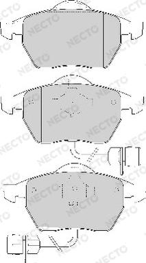 Necto FD6775A - Тормозные колодки, дисковые, комплект autospares.lv