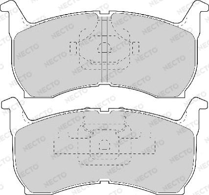 Necto FD896A - Тормозные колодки, дисковые, комплект autospares.lv