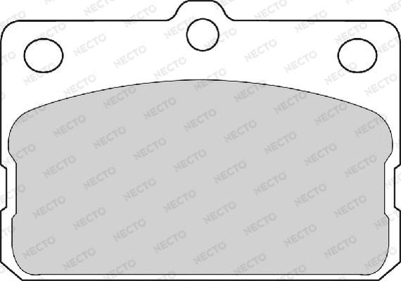 Necto FD812A - Тормозные колодки, дисковые, комплект autospares.lv