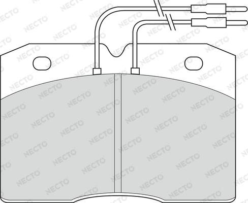 Necto FD889V - Тормозные колодки, дисковые, комплект autospares.lv