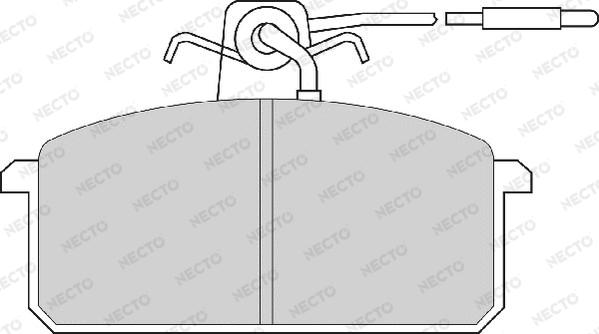 Necto FD249A - Тормозные колодки, дисковые, комплект autospares.lv