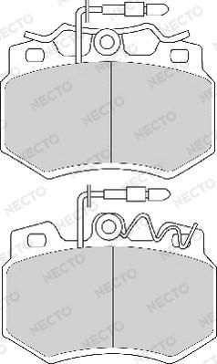 Necto FD252A - Тормозные колодки, дисковые, комплект autospares.lv