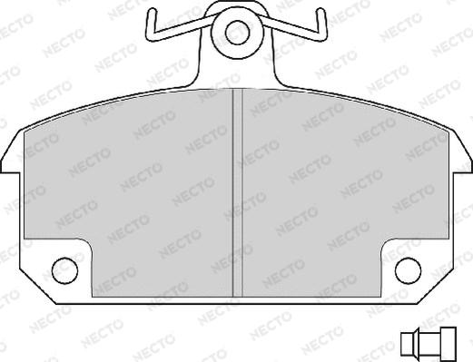 Necto FD204A - Тормозные колодки, дисковые, комплект autospares.lv