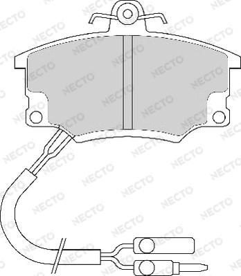 Necto FD2023A - Тормозные колодки, дисковые, комплект autospares.lv