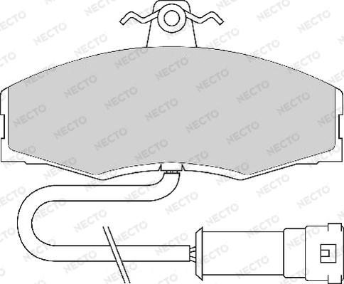 Necto FD215A - Тормозные колодки, дисковые, комплект autospares.lv