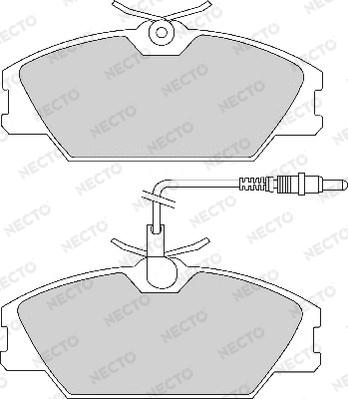 Necto FD2112A - Тормозные колодки, дисковые, комплект autospares.lv