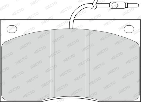 Necto FD211V - Тормозные колодки, дисковые, комплект autospares.lv