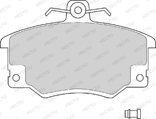 Necto FD221A - Тормозные колодки, дисковые, комплект autospares.lv