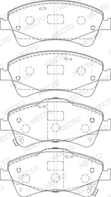 Necto FD7494A - Тормозные колодки, дисковые, комплект autospares.lv