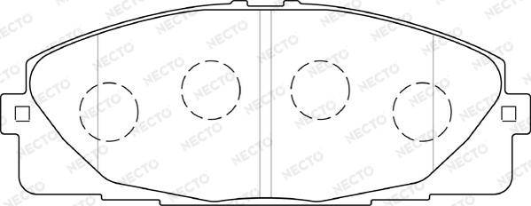 Necto FD7495V - Тормозные колодки, дисковые, комплект autospares.lv