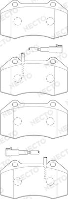 Necto FD7491A - Тормозные колодки, дисковые, комплект autospares.lv