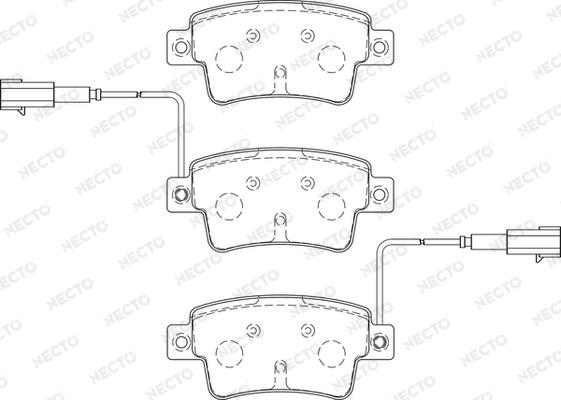 Necto FD7493A - Тормозные колодки, дисковые, комплект autospares.lv