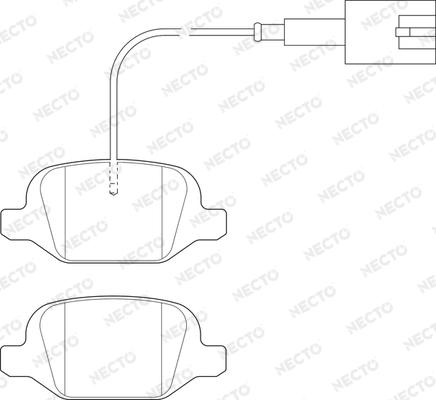 Necto FD7492A - Тормозные колодки, дисковые, комплект autospares.lv