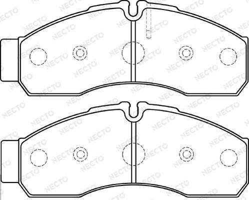 Necto FD7444V - Тормозные колодки, дисковые, комплект autospares.lv