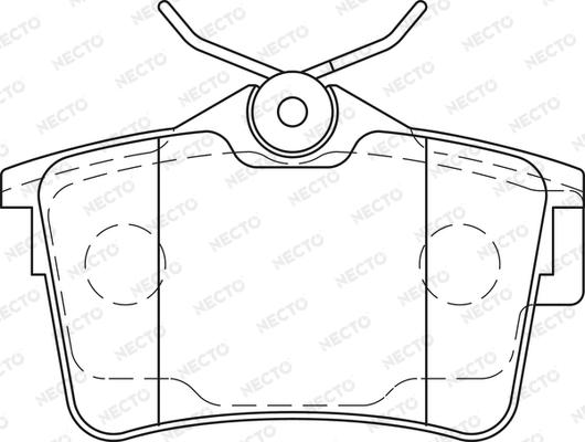 Necto FD7446A - Тормозные колодки, дисковые, комплект autospares.lv