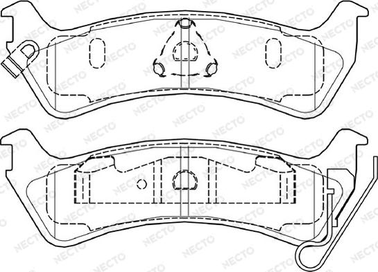 Necto FD7441A - Тормозные колодки, дисковые, комплект autospares.lv