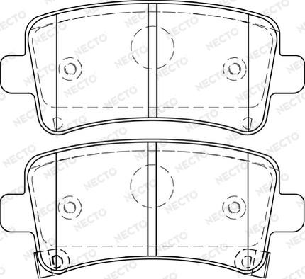 Necto FD7448A - Тормозные колодки, дисковые, комплект autospares.lv