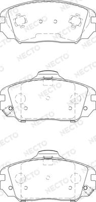 Necto FD7442A - Тормозные колодки, дисковые, комплект autospares.lv