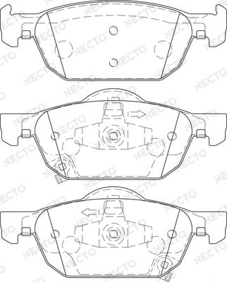 Necto FD7459A - Тормозные колодки, дисковые, комплект autospares.lv