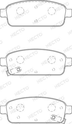 Necto FD7455A - Тормозные колодки, дисковые, комплект autospares.lv