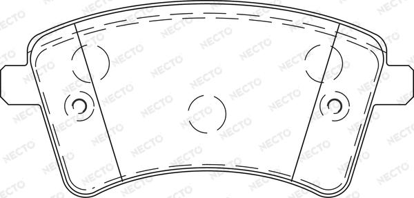 Necto FD7450A - Тормозные колодки, дисковые, комплект autospares.lv