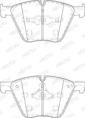 Necto FD7451A - Тормозные колодки, дисковые, комплект autospares.lv