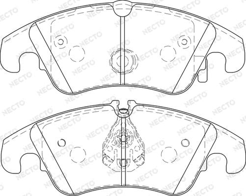 Necto FD7458A - Тормозные колодки, дисковые, комплект autospares.lv