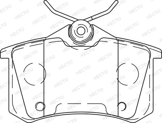 Necto FD7453A - Тормозные колодки, дисковые, комплект autospares.lv