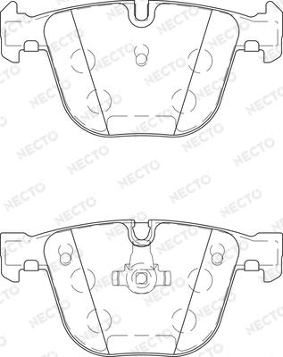 Necto FD7452A - Тормозные колодки, дисковые, комплект autospares.lv