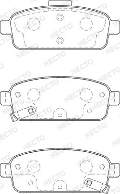 Necto FD7457A - Тормозные колодки, дисковые, комплект autospares.lv