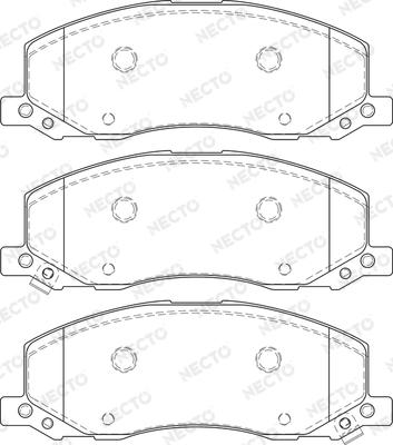 Necto FD7465A - Тормозные колодки, дисковые, комплект autospares.lv