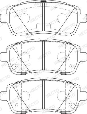 Necto FD7466A - Тормозные колодки, дисковые, комплект autospares.lv