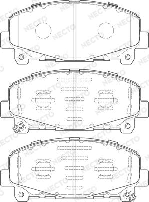 Necto FD7460A - Тормозные колодки, дисковые, комплект autospares.lv