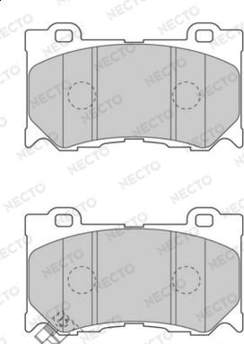 Necto FD7468A - Тормозные колодки, дисковые, комплект autospares.lv