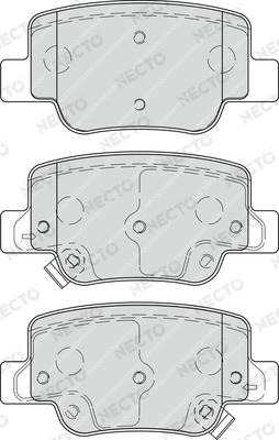 Necto FD7462A - Тормозные колодки, дисковые, комплект autospares.lv