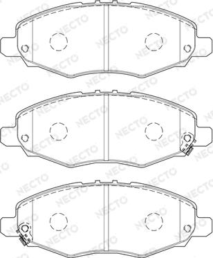 Necto FD7467A - Тормозные колодки, дисковые, комплект autospares.lv