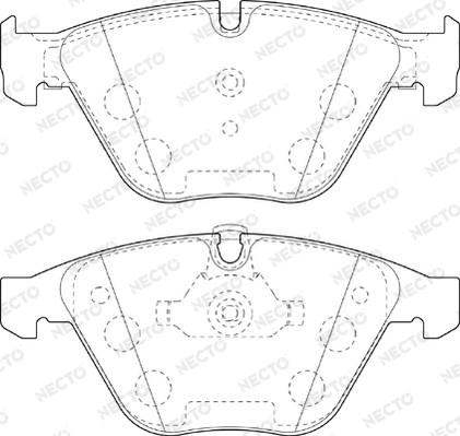 Necto FD7402A - Тормозные колодки, дисковые, комплект autospares.lv