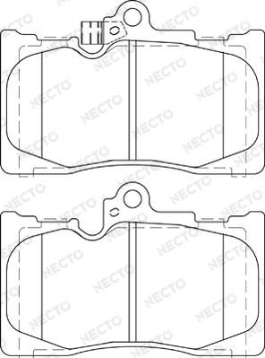 Necto FD7419A - Тормозные колодки, дисковые, комплект autospares.lv